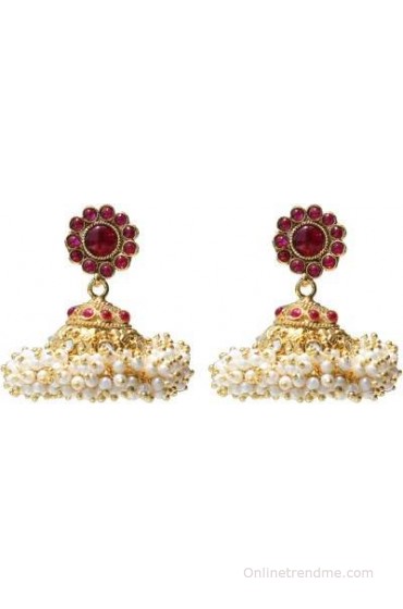 moKanc Wedding-Collection Pearl Copper Jhumki Earring